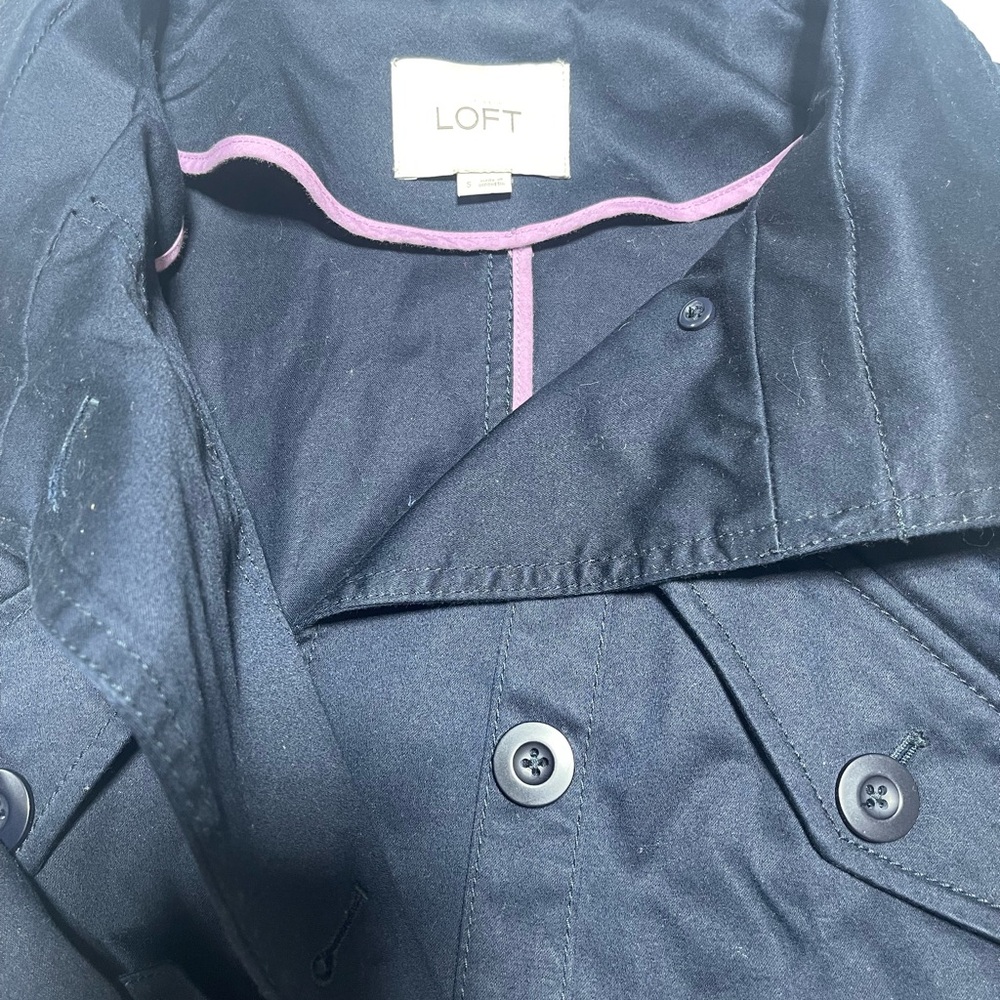 Loft Navy Drawstring Utility Jacket - image 8